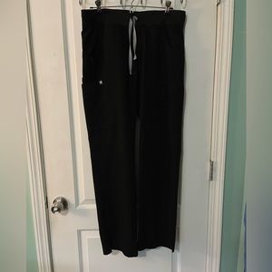 Figs Kade black scrub pants medium/tall
